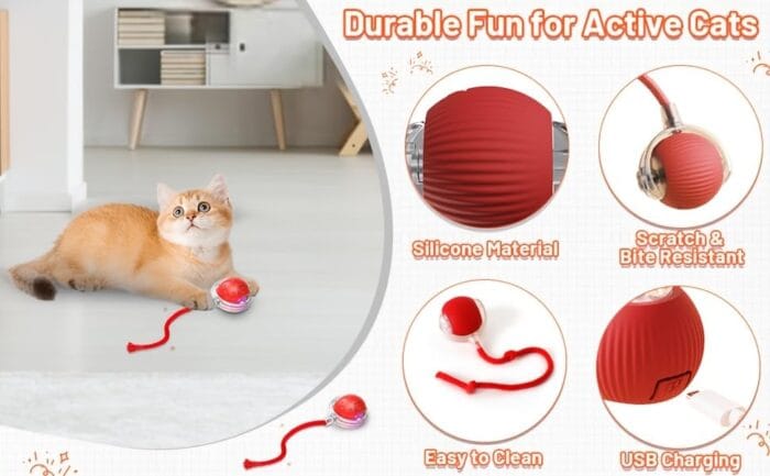 PetWeiler Interactive Electric Automatic Bouncing Pet Toy Ball - Image 3